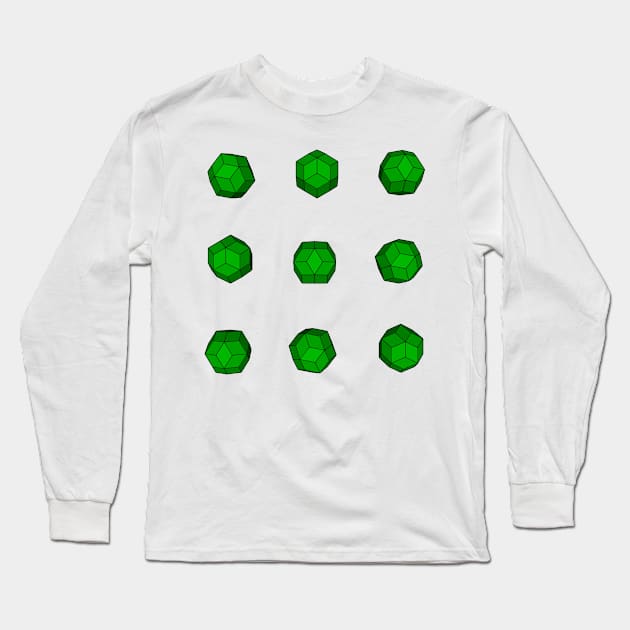 gmtrx seni lawal rhombic triacontahedron matrix Long Sleeve T-Shirt by Seni Lawal